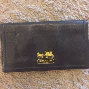 Coach leather Checkbook cover
